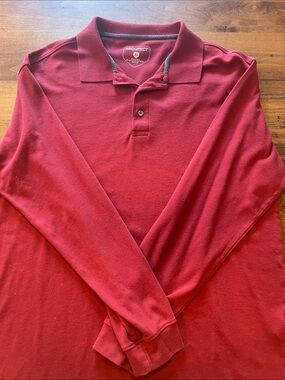 Architect Long-Sleeve Polo Shirt in Burgundy Red - XL (never worn)